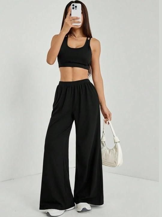 Women's Black Straight Fit Pants